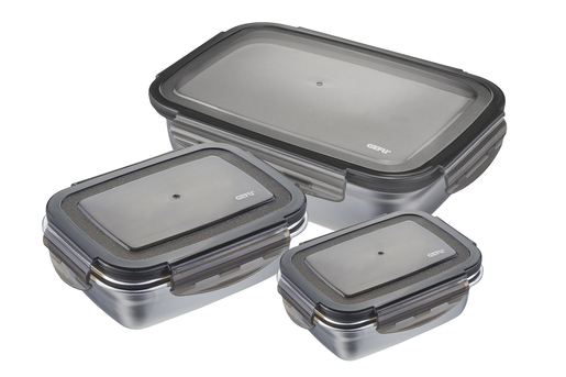 Set 4 Contenitori Ermetici Acciaio Inox - 550/1100/1700/2400 Ml Per Cibo - Foto 14